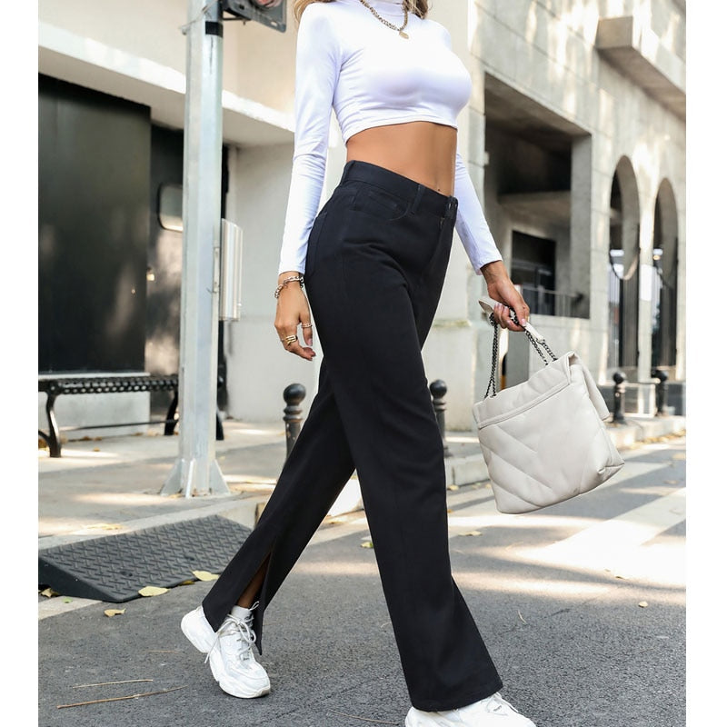 HIGH WAIST SPLIT LOOSE