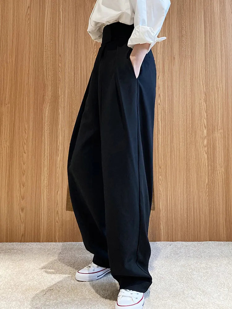 PLEATED WIDE LEG PANTS