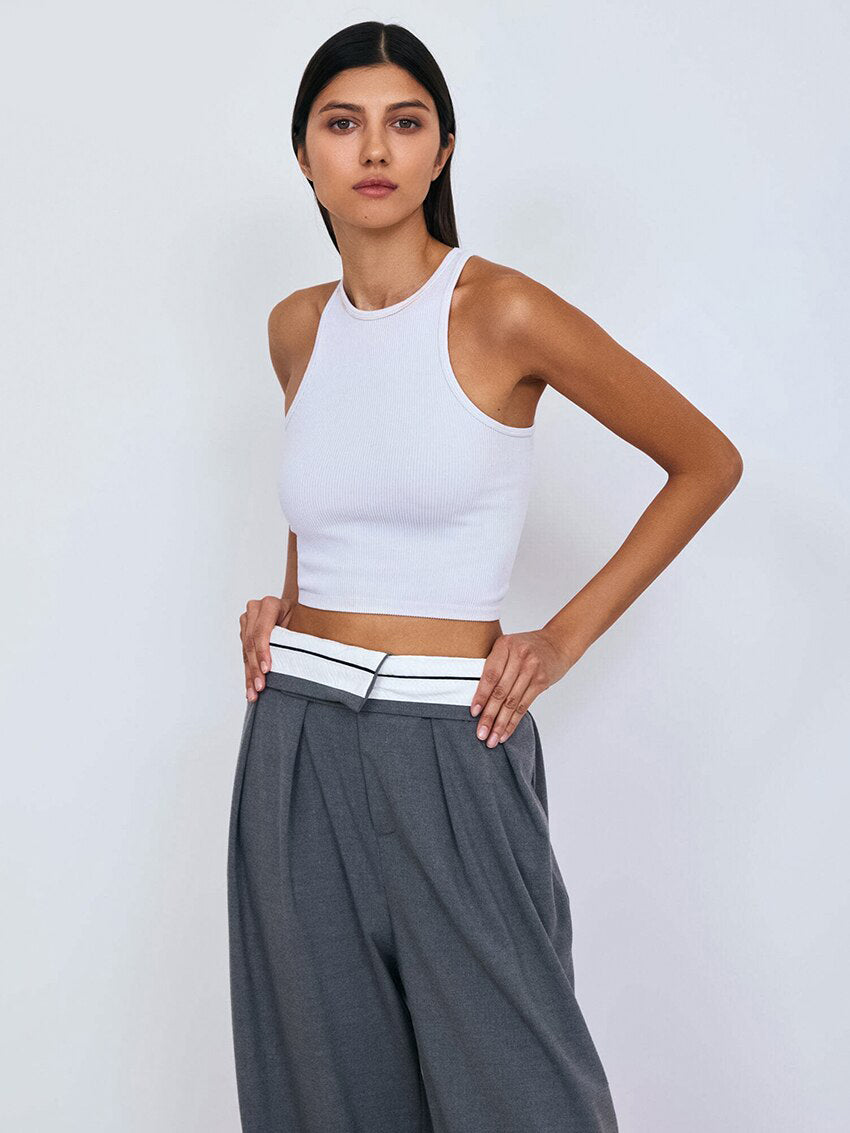 RISE WAIST TROUSERS