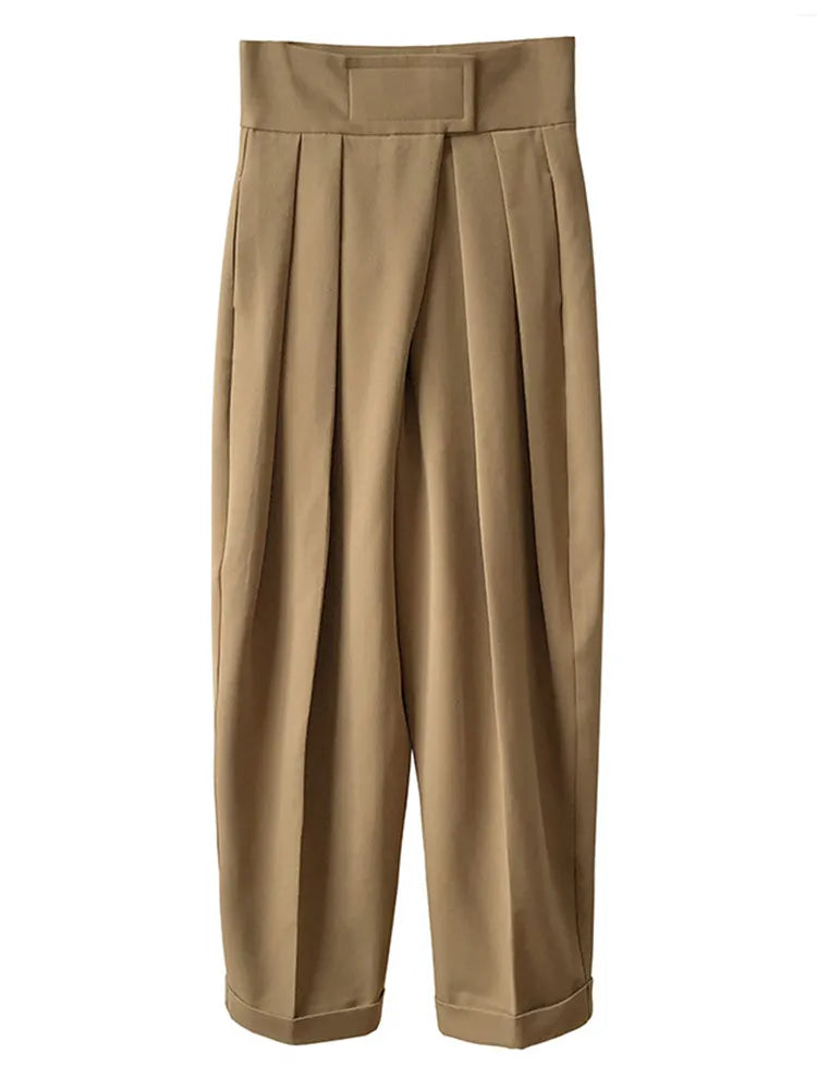 PLEATED WIDE LEG PANTS