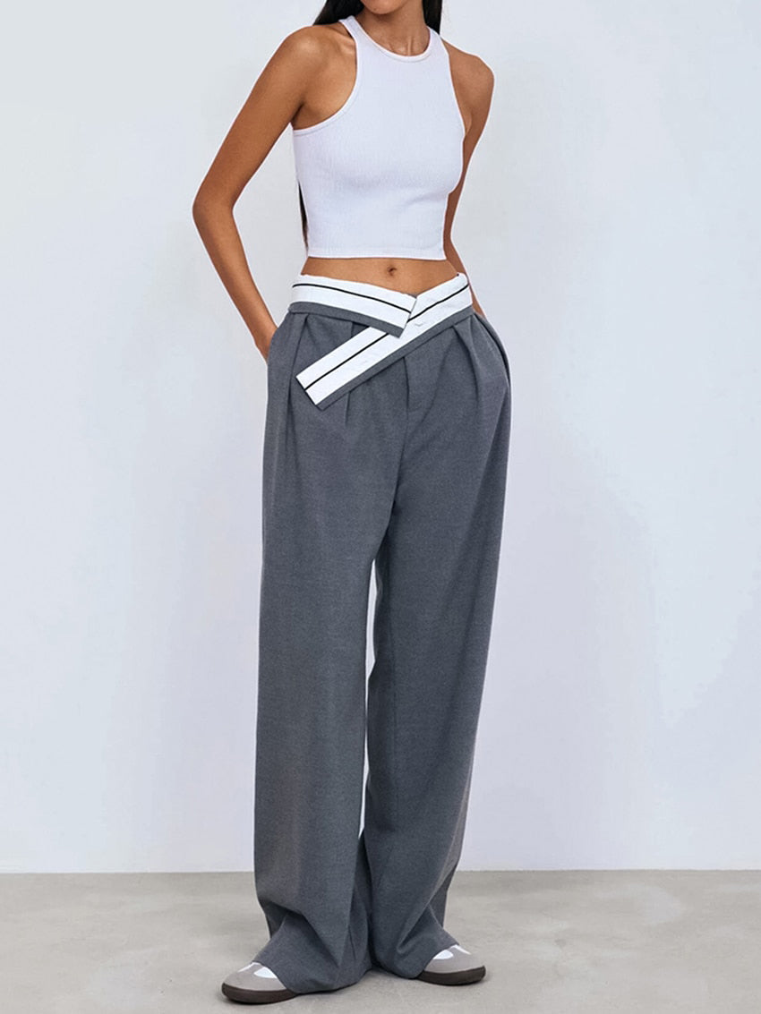 RISE WAIST TROUSERS